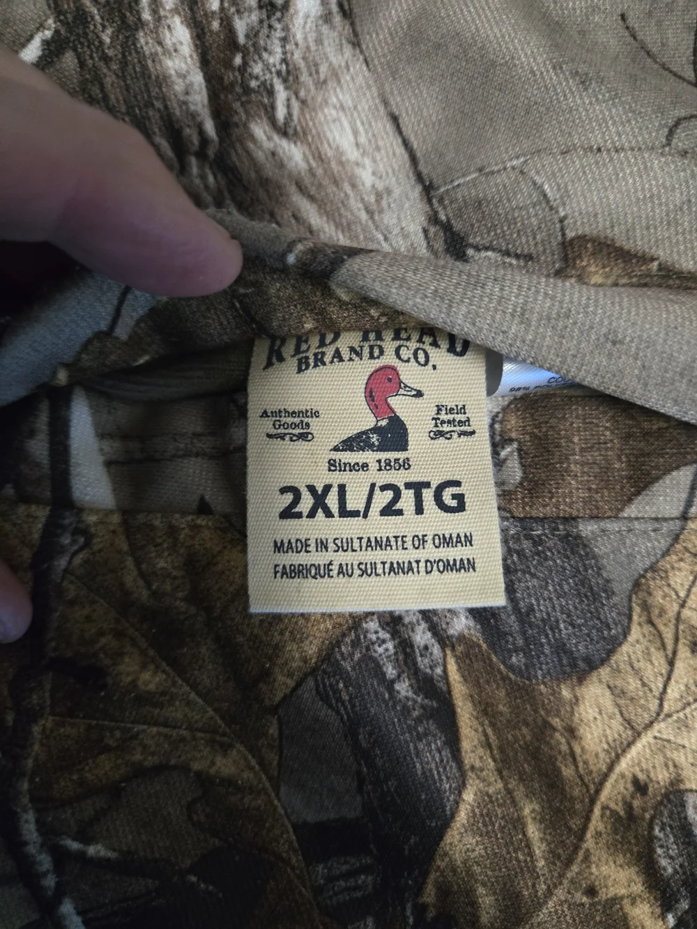 Men's Realtree Camo Fleece Jacket with Orange Lining Reversable 2xl